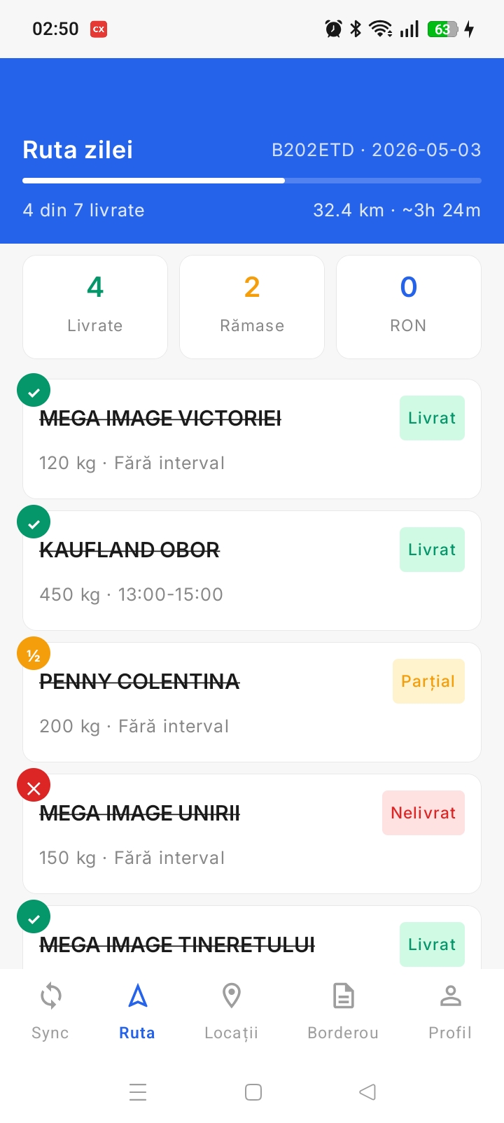 DriverX livrare in progres
